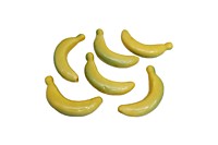 Декоративные бананы 7 см, 6 шт, жёлтый 